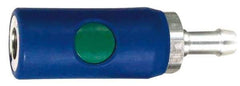 Prevost - Hose Barb European High Flow Pneumatic Hose Coupler - Composite, 7.2mm Body Diam, 1/4" Hose ID - Eagle Tool & Supply