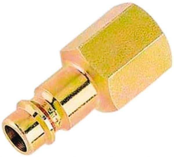 Prevost - 3/8 Female NPT European High Flow Pneumatic Hose Plug - Zinc-Plated Nitrited Steel, 7.2mm Body Diam - Eagle Tool & Supply