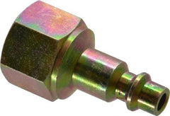 Prevost - 3/8 Female NPT Industrial Pneumatic Hose Connector - Zinc-Plated Nitrited Steel, 1/4" Body Diam - Eagle Tool & Supply