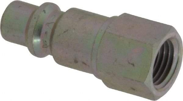 Prevost - 1/4 Female NPT Industrial Pneumatic Hose Connector - Zinc-Plated Nitrited Steel, 3/8" Body Diam - Eagle Tool & Supply