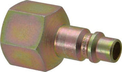 Prevost - 1/2 Female NPT Industrial Pneumatic Hose Connector - Zinc-Plated Nitrited Steel, 3/8" Body Diam - Eagle Tool & Supply