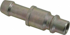 Prevost - Hose Barb Industrial Pneumatic Hose Plug For Hose - Zinc-Plated Nitrited Steel, 3/8" Body Diam, 3/8" Hose ID - Eagle Tool & Supply