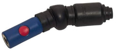 Prevost - 1/4 Female NPT Tru-Flate Automotive Pneumatic Hose Free Angle Ball Swivel Coupling (with Boot) - Composite, 1/4" Body Diam - Eagle Tool & Supply