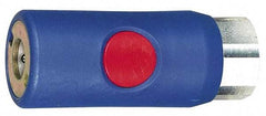 Prevost - 3/8 Female NPT Tru-Flate Automotive Pneumatic Hose Coupler - Composite, 1/4" Body Diam - Eagle Tool & Supply