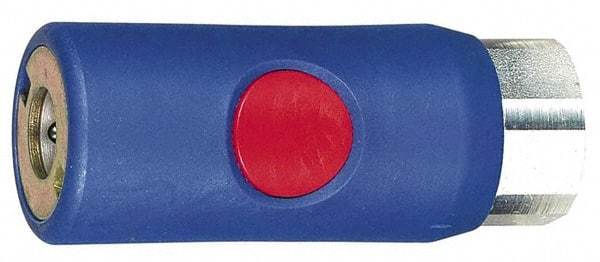 Prevost - 1/2 Female NPT Tru-Flate Automotive Pneumatic Hose Coupler - Composite, 1/4" Body Diam - Eagle Tool & Supply