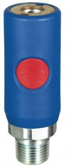 Prevost - 1/2 Male NPT Tru-Flate Automotive Pneumatic Hose Coupler - Composite, 1/4" Body Diam - Eagle Tool & Supply