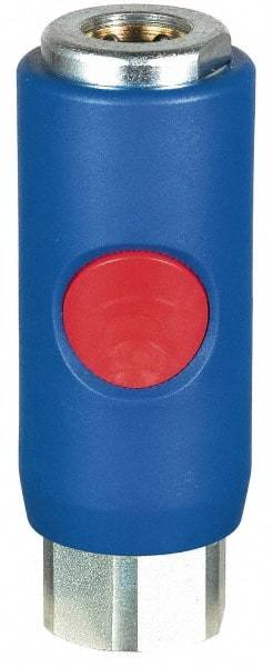 Prevost - 1/2 Female NPT Tru-Flate Automotive Pneumatic Hose Coupler - Composite, 3/8" Body Diam - Eagle Tool & Supply