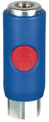 Prevost - 1/2 Female NPT Tru-Flate Automotive Pneumatic Hose Coupler - Composite, 3/8" Body Diam - Eagle Tool & Supply