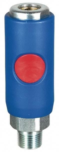 Prevost - 1/4 Male NPT Tru-Flate Automotive Pneumatic Hose Coupler - Composite, 3/8" Body Diam - Eagle Tool & Supply