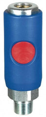 Prevost - 1/4 Male NPT Tru-Flate Automotive Pneumatic Hose Coupler - Composite, 3/8" Body Diam - Eagle Tool & Supply