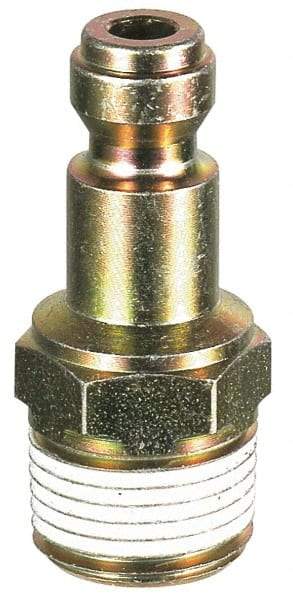 Prevost - 3/8 Male NPT Tru-Flate Automotive Pneumatic Hose Connector - Composite, 1/4" Body Diam - Eagle Tool & Supply