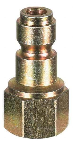 Prevost - 3/8 Female NPT Tru-Flate Automotive Pneumatic Hose Connector - Zinc-Plated Nitrited Steel, 3/8" Body Diam - Eagle Tool & Supply
