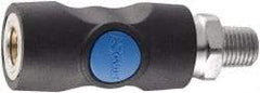 Prevost - 3/8 Male NPT Industrial Pneumatic Hose Safety Coupler - Composite, 3/8" Body Diam - Eagle Tool & Supply