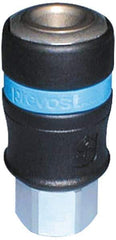 Prevost - 3/4 Female NPT Industrial Pneumatic Hose Safety Coupler - Fiber Glass, 1/2" Body Diam - Eagle Tool & Supply