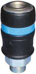 Prevost - 3/8 Male NPT Industrial Pneumatic Hose Safety Coupler - Fiber Glass, 1/2" Body Diam - Eagle Tool & Supply