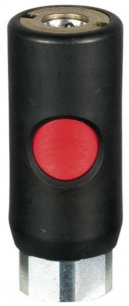 Prevost - 1/4 Female NPT Tru-Flate Automotive Pneumatic Hose Safety Coupler - Composite, 1/4" Body Diam - Eagle Tool & Supply