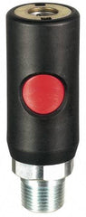 Prevost - 3/8 Male NPT Tru-Flate Automotive Pneumatic Hose Safety Coupler - Composite, 1/4" Body Diam - Eagle Tool & Supply