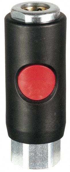 Prevost - 3/8 Female NPT Tru-Flate Automotive Pneumatic Hose Safety Coupler - Composite, 3/8" Body Diam - Eagle Tool & Supply