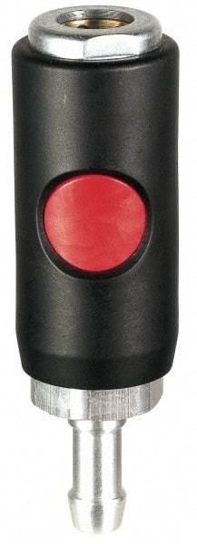 Prevost - Hose Barb Tru-Flate Automotive Pneumatic Hose Safety Coupler - Composite, 3/8" Body Diam, 1/2" Hose ID - Eagle Tool & Supply