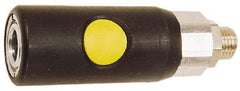 Prevost - 3/8 Male NPT ARO Pneumatic Hose Safety Coupler - Composite, 1/4" Body Diam - Eagle Tool & Supply