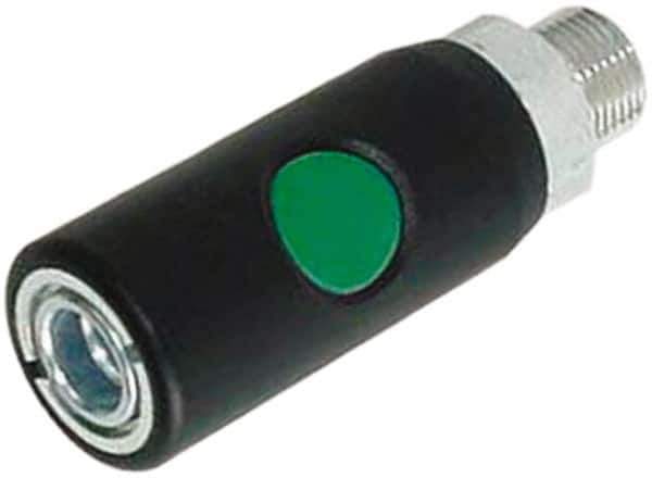 Prevost - 3/8 Female NPT European High Flow Pneumatic Hose Safety Coupler - Composite, 7.2mm Body Diam - Eagle Tool & Supply