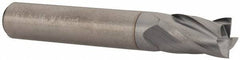 M.A. Ford - 5/16", 1/2" LOC, 5/16" Shank Diam, 2" OAL, 4 Flute, Solid Carbide Square End Mill - Single End, TiCN Finish, Spiral Flute, 30° Helix, Centercutting, Right Hand Cut, Right Hand Flute, Series 163 - Eagle Tool & Supply