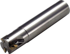 Kyocera - 1" Cut Diam, 0.394" Max Depth of Cut, 3/4" Shank Diam, 3-1/4" OAL, Indexable Square Shoulder End Mill - BDMT 11T3 Inserts, Weldon Shank, 90° Lead Angle, Through Coolant - Eagle Tool & Supply