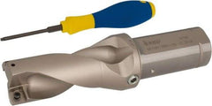 Iscar - 3" Max Drill Depth, 2xD, 1-1/2" Diam, Indexable Insert Drill - 2 Inserts, 1-1/2" Shank Diam, Straight Shank - Eagle Tool & Supply