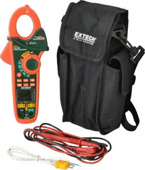 Extech - EX623, CAT III, Digital True RMS Auto Ranging Clamp Meter with 1-1/4" Clamp On Jaws - 600 VAC/VDC, 400 AC/DC Amps, Measures Voltage, Capacitance, Current, Frequency, Resistance, Temperature - Eagle Tool & Supply