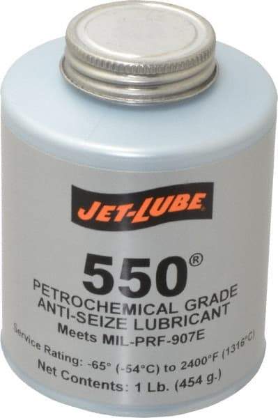 Jet-Lube - 1 Lb Can Extreme Pressure Anti-Seize Lubricant - Molybdenum Disulfide, -65 to 2,400°F, Steel Blue, Water Resistant - Eagle Tool & Supply