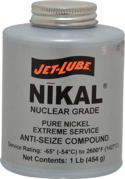 Jet-Lube - 1 Lb Can Extreme Temperature Anti-Seize Lubricant - Nickel, -65 to 2,600°F, Gray, Nuclear Grade - Eagle Tool & Supply