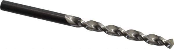 Walter-Titex - #5 130° High Speed Steel Jobber Drill - Oxide Finish, Right Hand Cut, Parabolic Flute, Straight Shank, 3-3/8" OAL, Standard Point - Eagle Tool & Supply