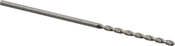 Walter-Titex - #56 130° High Speed Steel Jobber Drill - Bright Finish, Right Hand Cut, Parabolic Flute, Straight Shank, 38mm OAL, Standard Point - Eagle Tool & Supply
