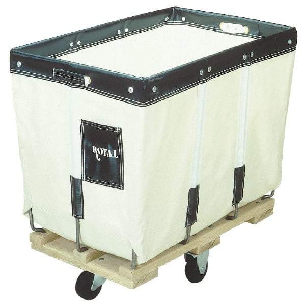 Royal Basket Trucks - 40" Long x 28" Wide x 36" High, White Canvas Replacement Liner - Use with Royal - 16 Bushel Capacity Basket Trucks - Eagle Tool & Supply