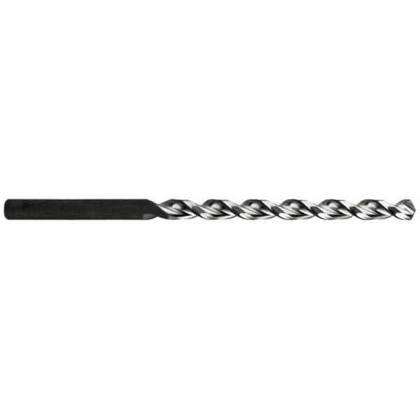 Interstate - 19/32" 135° Parabolic Flute High Speed Steel Taper Length Drill Bit - Eagle Tool & Supply