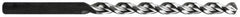 Interstate - 5/8", 135° Point, Parabolic Flute, High Speed Steel Taper Length Drill Bit - Bright Finish, 4-7/8" Flute Length, 8-3/4" OAL - Eagle Tool & Supply