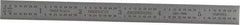 PEC Tools - 6" Long, 1/64, 1/32" and 0.5, 1mm Graduation, Flexible Steel Rule - English/Metric Graduation Style, 1/2" Wide, Silver, Satin Chrome Finish - Eagle Tool & Supply