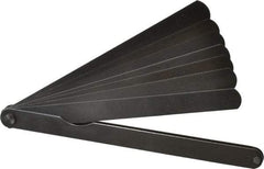 PEC Tools - 9 Piece, 0.0015 to 0.015" Thick, Parallel Feeler Gage Set - 6" Leaf Length, 1/2" Wide, Tempered Steel - Eagle Tool & Supply