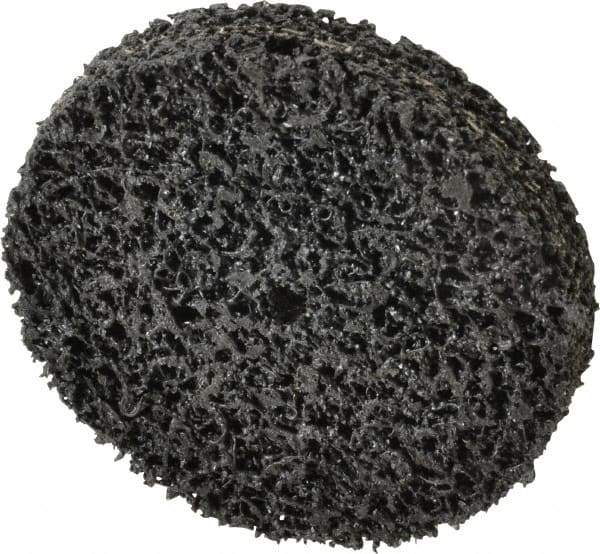 3M - 3" Diam, 1/2" Face Width, 1/4" Center Hole, Very Coarse Grade, Silicon Carbide Deburring Wheel - Unitized, Hard Density 7 Grade, 14,100 RPM - Eagle Tool & Supply