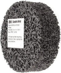 3M - 3" Diam, 1" Face Width, 1/4" Center Hole, Very Coarse Grade, Silicon Carbide Deburring Wheel - Unitized, Hard Density 7 Grade, 14,100 RPM - Eagle Tool & Supply