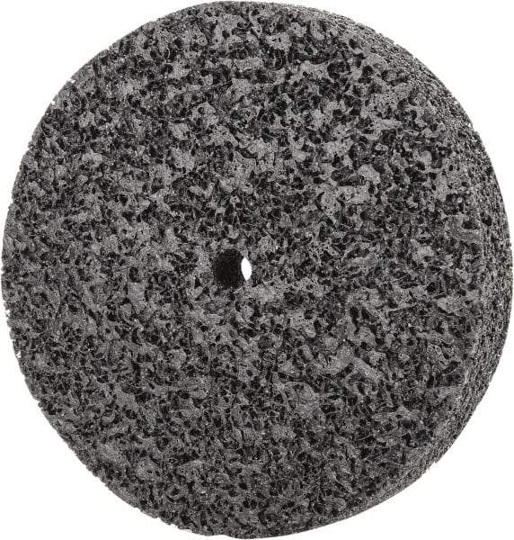 3M - 6" Diam, 1" Face Width, 1/2" Center Hole, Very Coarse Grade, Silicon Carbide Deburring Wheel - Unitized, Hard Density 7 Grade, 7,000 RPM - Eagle Tool & Supply