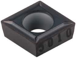Kennametal - CCMT32.51 LF Grade KC5010 Carbide Turning Insert - TiAlN Finish, 80° Diamond, 3/8" Inscr Circle, 5/32" Thick, 1/64" Corner Radius - Eagle Tool & Supply
