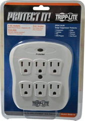 Tripp-Lite - 6 Outlets, 120 Volts, 15 Amps, Power Outlet Strip - Direct Plug-in Mount, 5-15P NEMA Configuration, 4.8" Strip, UL1449 3rd Edition - Eagle Tool & Supply