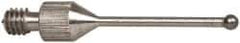 SPI - #4-48, 0.2810" Ball Diam, Chrome Alloy Steel Ball Contact Point - 0.281" Contact Point Length, Use with Dial Indicators - Eagle Tool & Supply