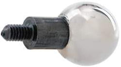 SPI - #4-48, 0.3430" Ball Diam, Chrome Alloy Steel Ball Contact Point - 0.343" Contact Point Length, Use with Dial Indicators - Eagle Tool & Supply