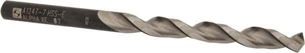 Walter-Titex - 7mm 130° Cobalt Jobber Drill - Oxide Finish, Right Hand Cut, Parabolic Flute, Straight Shank, 4-9/32" OAL, Split Point - Eagle Tool & Supply