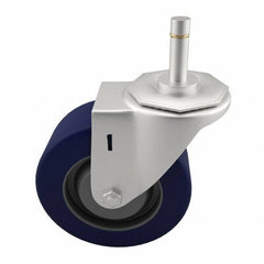 E.R. Wagner - 3" Diam x 1-1/4" Wide x 3-5/8" OAH Stem Mount Swivel Caster - Polyurethane, 210 Lb Capacity, Delrin Bearing, 7/16 x 1-3/8" Friction Stem - Eagle Tool & Supply
