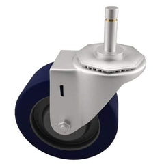 E.R. Wagner - 4" Diam x 1-1/4" Wide x 4-1/2" OAH Stem Mount Swivel Caster - Polyurethane, 275 Lb Capacity, Delrin Bearing, 7/16 x 1-3/8" Friction Stem - Eagle Tool & Supply