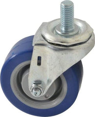 E.R. Wagner - 3" Diam x 1-1/4" Wide x 3-5/8" OAH Stem Mount Swivel Caster - Polyurethane, 210 Lb Capacity, Delrin Bearing, 1/2-13 x 1" Threaded Stem - Eagle Tool & Supply