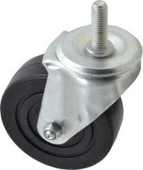 E.R. Wagner - 4" Diam x 1-3/8" Wide x 5" OAH Stem Mount Swivel Caster - Polyolefin, 275 Lb Capacity, Delrin Bearing, 1/2-13 x 1-1/2" Threaded Stem - Eagle Tool & Supply